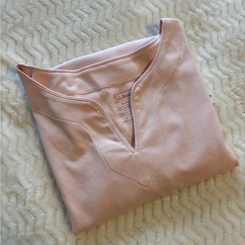 L.L Bean Tops Split-Neck Tunic 3/4 Sleeve - Picture 8 of 10